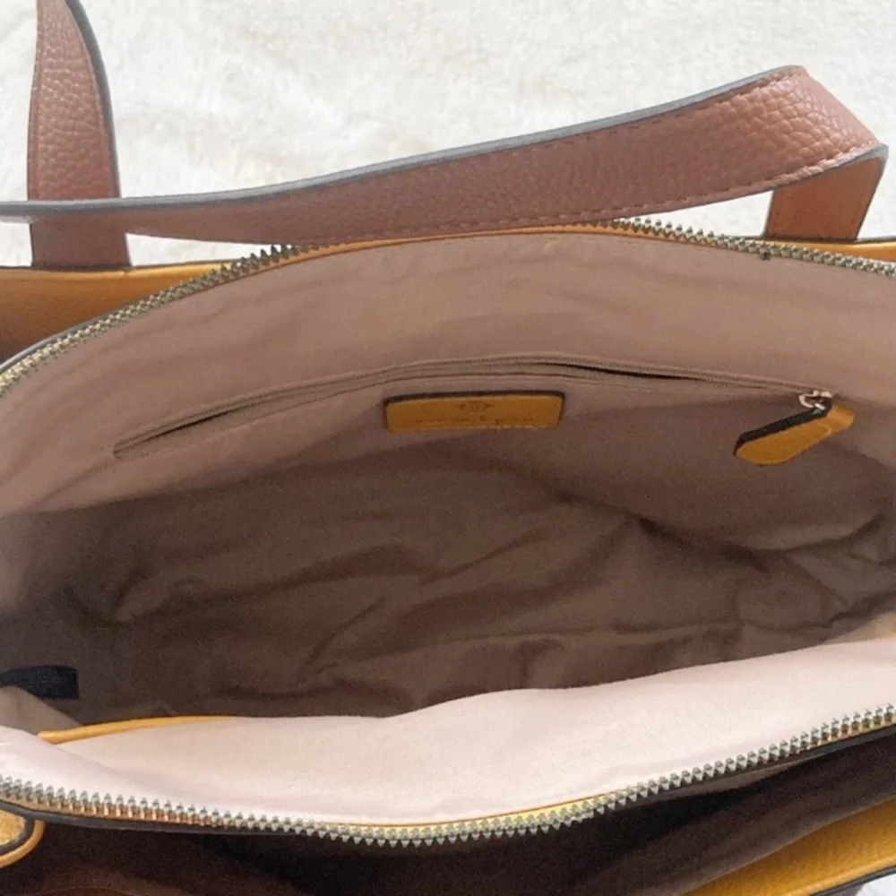 New Without Tags Nanette Lepore Yellow, Cream, and Brown Purse Handbag - Picture 13 of 14